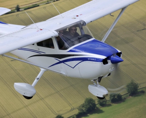 F172 N. Cross country flight over the beautiful Essex countryside